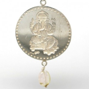 Ganesha Silber negativ Münze